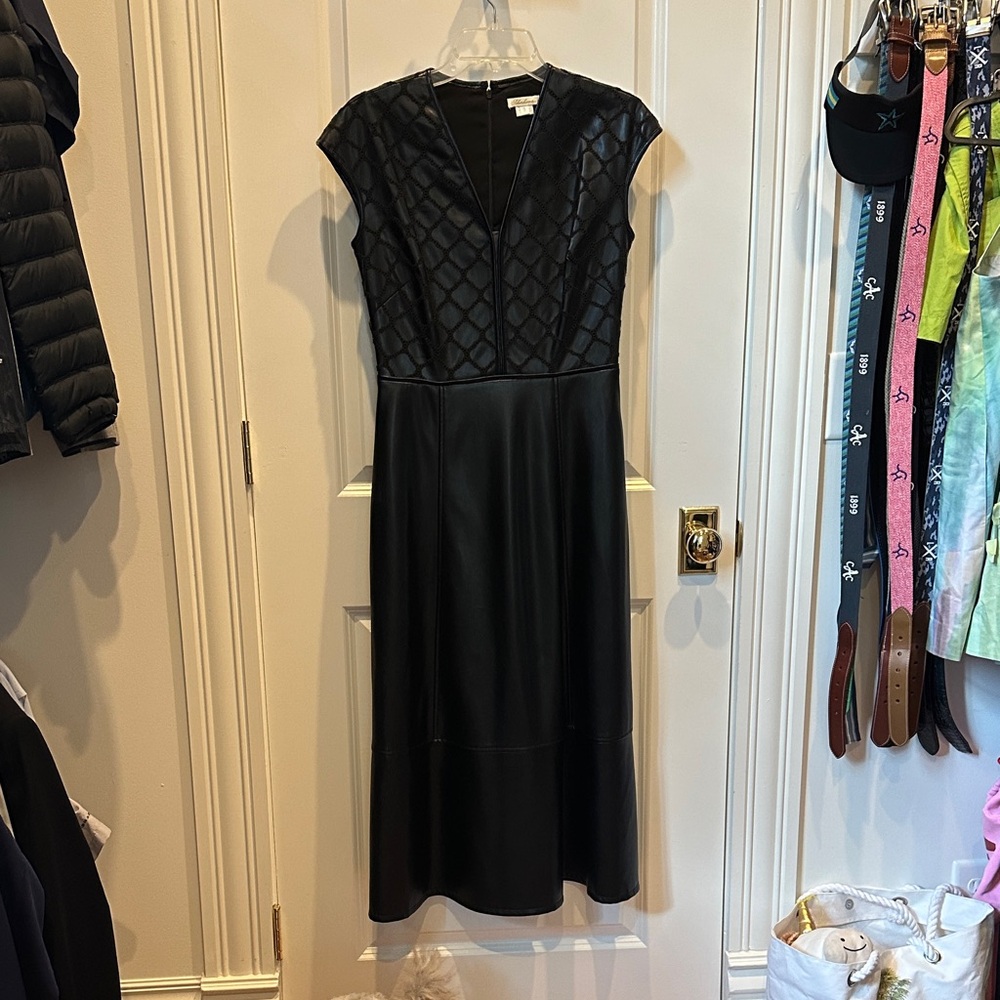 Elegant Black Quilted Dress